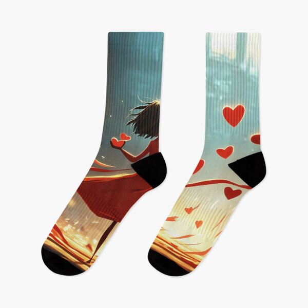 Item preview, Girl spreading hearts in dreams designed and sold by anytka.