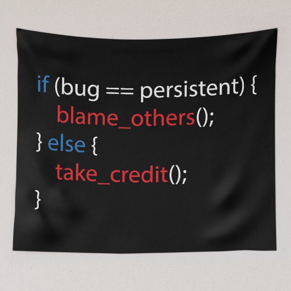 Item preview, Persistent Bug Logic Funny Coder Design designed and sold by Geeky Giggles.
