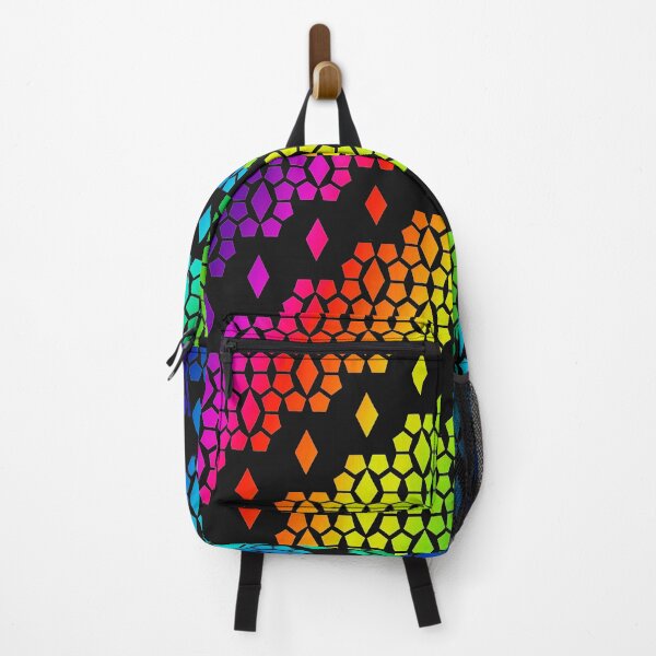Item preview, Bright Rainbow and Black Honeycomb and Diamond Pattern designed and sold by amgraphics.
