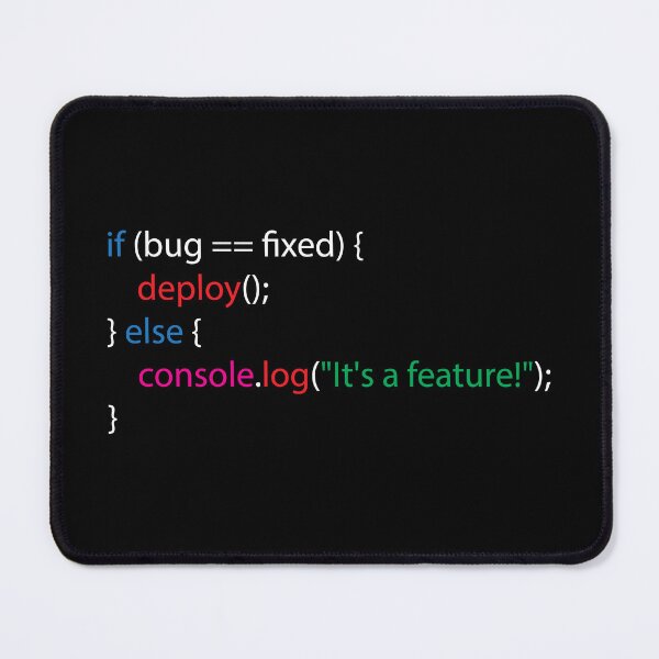 Item preview, Fixed Bug or Feature | Funny Coding Humor Design designed and sold by Geeky Giggles.