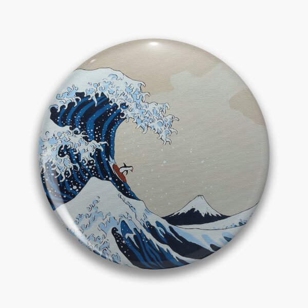 Item preview, Surfing Penguin on the Great Wave designed and sold by rose apollo.