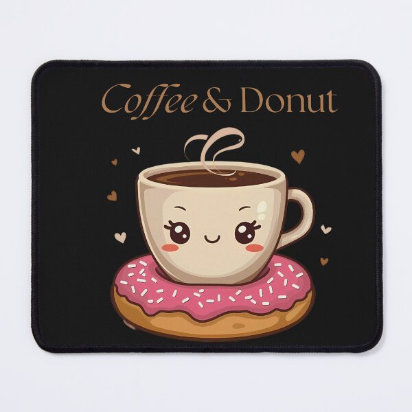 Item preview, Coffee and Donut Love | Cute Food-Themed Valentine’s Art designed and sold by VibeTCreations.