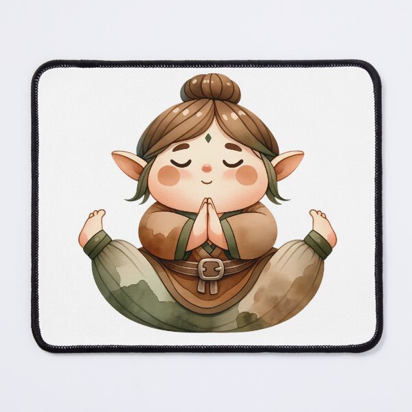 Item preview, Yoga in the Enchanted Forest Watercolor Clipart - Elf Yoga Art for Magical Themes & Relaxation Designs designed and sold by angieart68.