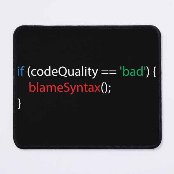 Item preview, Blame Syntax | Funny Programming Design designed and sold by Geeky Giggles.