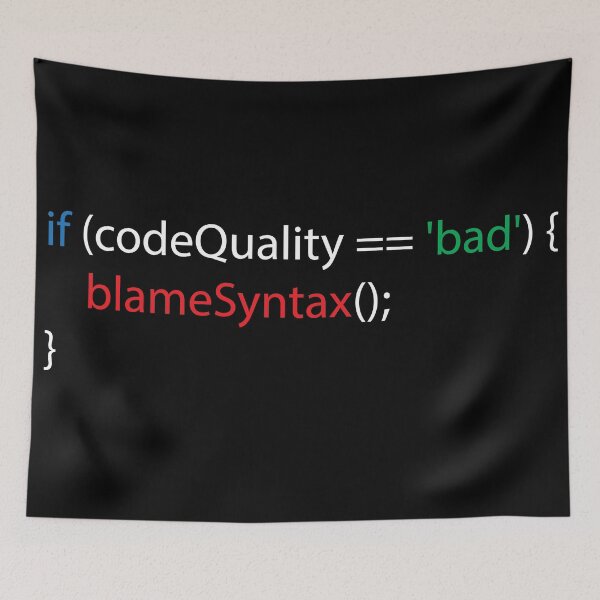 Item preview, Blame Syntax | Funny Programming Design designed and sold by Geeky Giggles.
