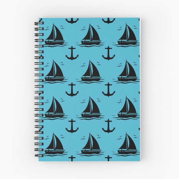 Item preview, Sailboat silhouette and anchor pattern designed and sold by Topmel.
