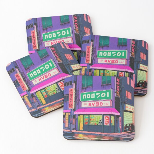 Item preview, Kyoto Horizons – Glitching Sunset Skyline designed and sold by RetroRebootShop.