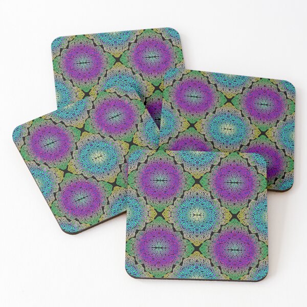 Item preview, multicolored abstract filigree pattern designed and sold by chambergambit.