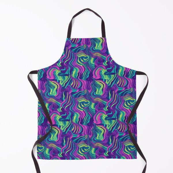 Item preview, Neon Abstract Wavy Woven Pattern Art designed and sold by AstroWolf Studio.