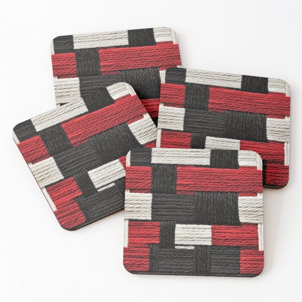 Item preview, Bold Red, Black, and White Woven Pattern designed and sold by AstroWolf Studio.