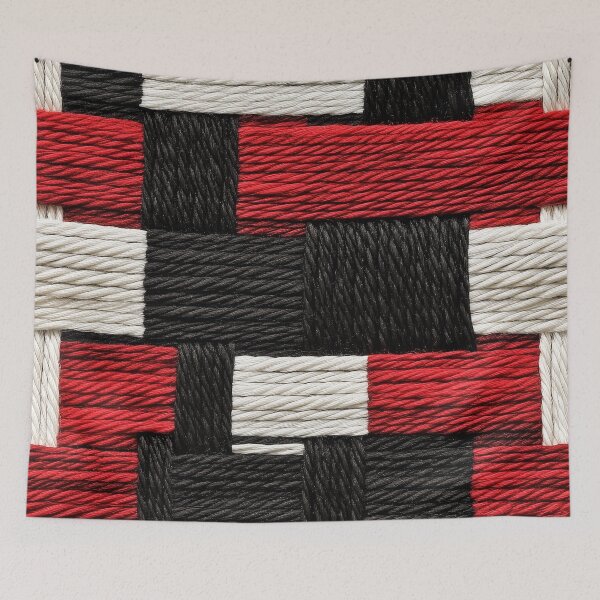 Item preview, Bold Red, Black, and White Woven Pattern designed and sold by AstroWolf Studio.
