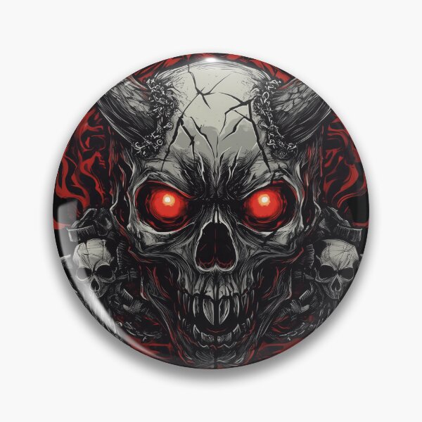 Item preview, Demonic Skull Art - Fiery Gothic Horror Design designed and sold by SRZT.