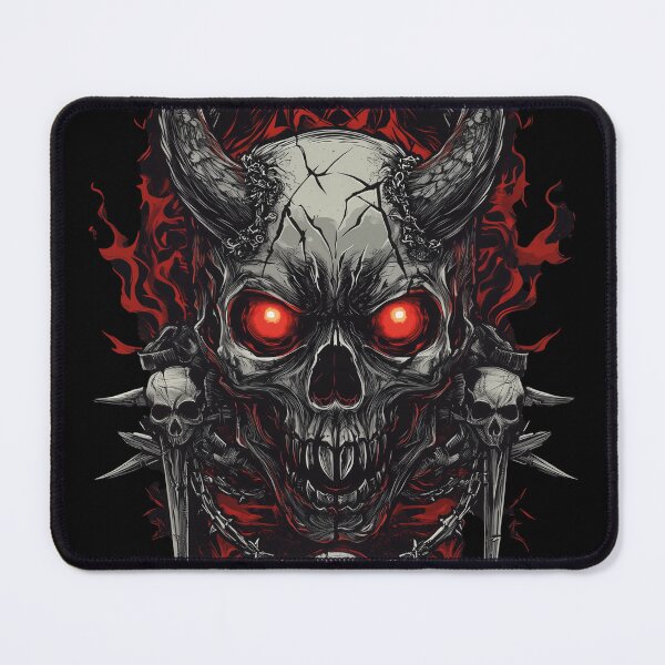 Item preview, Demonic Skull Art - Fiery Gothic Horror Design designed and sold by SRZT.