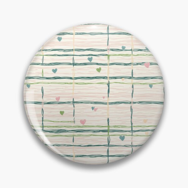 Item preview, Playful Pastel Grid with Heart Motif Pattern designed and sold by AstroWolf Studio.