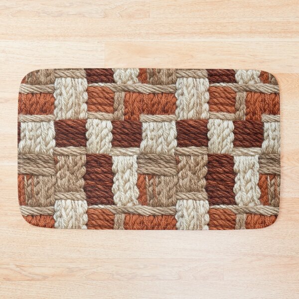 Item preview, Warm Earth-Tone Woven Yarn Pattern designed and sold by AstroWolf Studio.