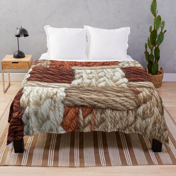 Item preview, Warm Earth-Tone Woven Yarn Pattern designed and sold by AstroWolf Studio.