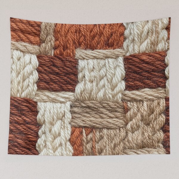 Item preview, Warm Earth-Tone Woven Yarn Pattern designed and sold by AstroWolf Studio.