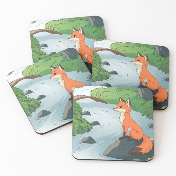 Item preview, Curiou Fox, Steping Across the River designed and sold by madtoyman.