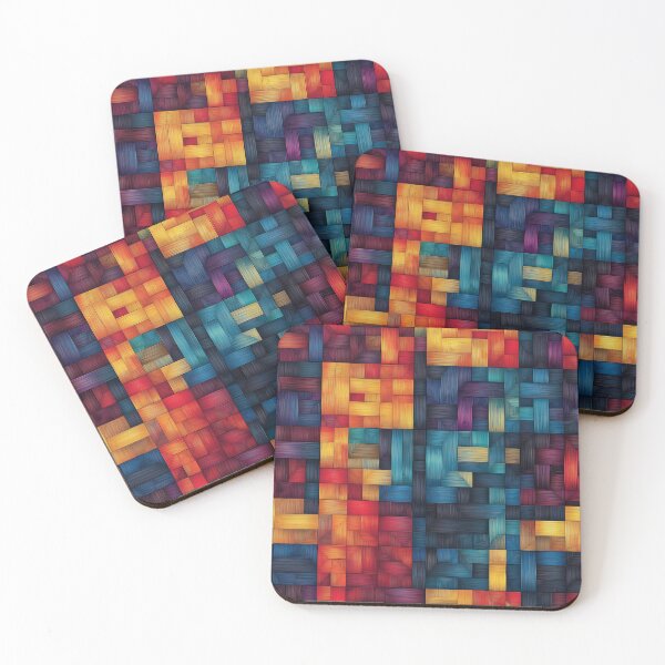 Item preview, Vibrant Abstract Block Woven Pattern designed and sold by AstroWolf Studio.