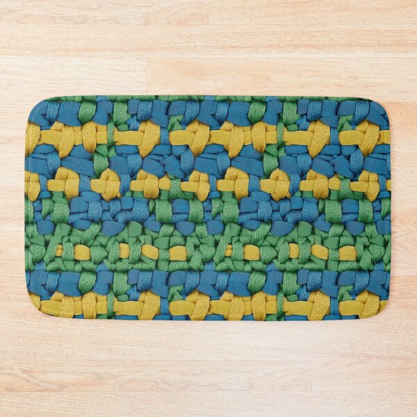 Item preview, Bright Braided Blue Green Yellow Woven Pattern designed and sold by AstroWolf Studio.