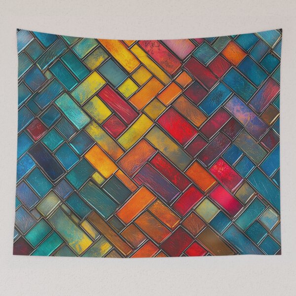 Item preview, Stained Glass Mosaic Woven Pattern designed and sold by AstroWolf Studio.