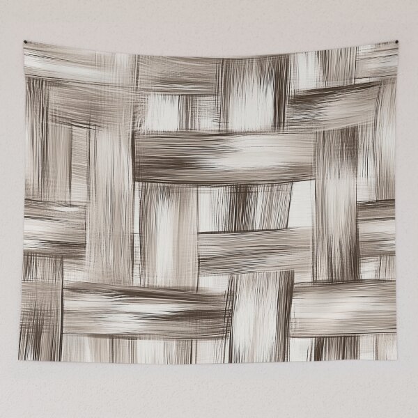 Item preview, Neutral Brushstroke Woven Pattern Texture Art designed and sold by AstroWolf Studio.