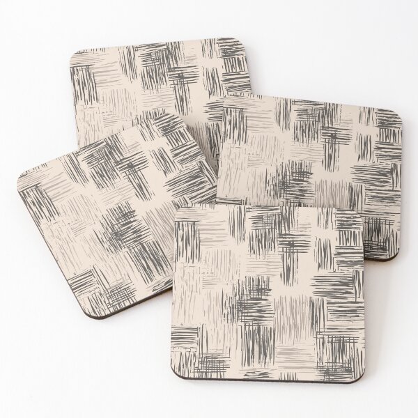 Item preview, Rustic Scribbled Hand-Drawn Woven Grid Pattern designed and sold by AstroWolf Studio.