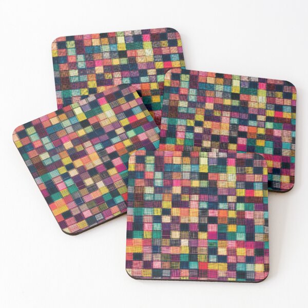 Item preview, Vibrant Checkered Woven Squares Design designed and sold by AstroWolf Studio.