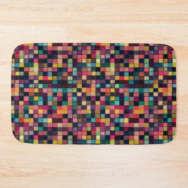 Item preview, Vibrant Checkered Woven Squares Design designed and sold by AstroWolf Studio.