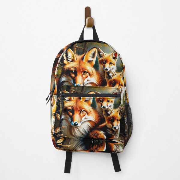Artikelvorschau, Vintage-Tierkunst: Fuchs-Familienporträt | Tierkunst | Ölgemälde | Bezaubernde Vintage-Kunst entworfen und verkauft von UnhingedBird.