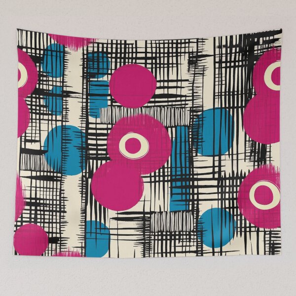 Item preview, Bold Abstract Circles with Graphic Lines designed and sold by AstroWolf Studio.
