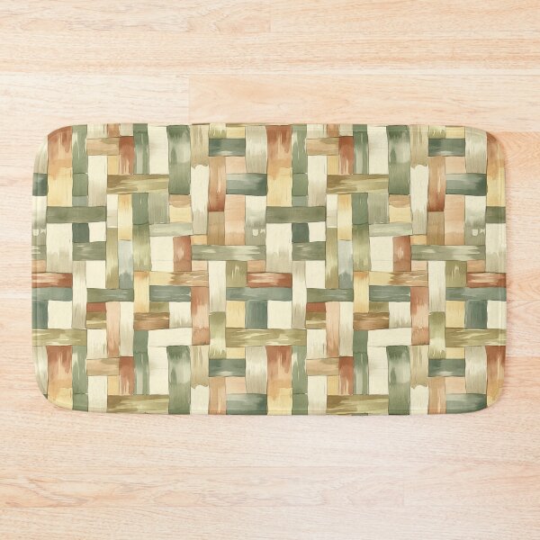 Item preview, Warm Earthy Watercolor Basket Weave Pattern designed and sold by AstroWolf Studio.