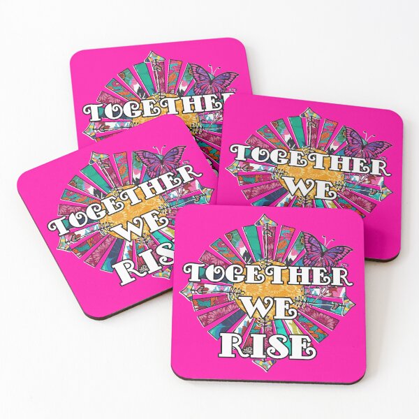 Item preview, Together we rise retro fabric collage  designed and sold by artbyomega.