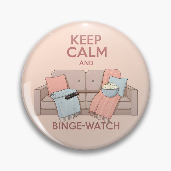 Artikelvorschau, Gemütliches Couch-Design „Ruhe bewahren und Serienmarathon machen“ entworfen und verkauft von Hooodify.
