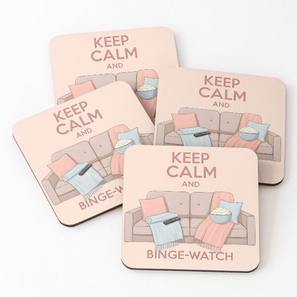 Item preview, 'Keep Calm and Binge-Watch' Cozy Couch Design designed and sold by Hooodify.