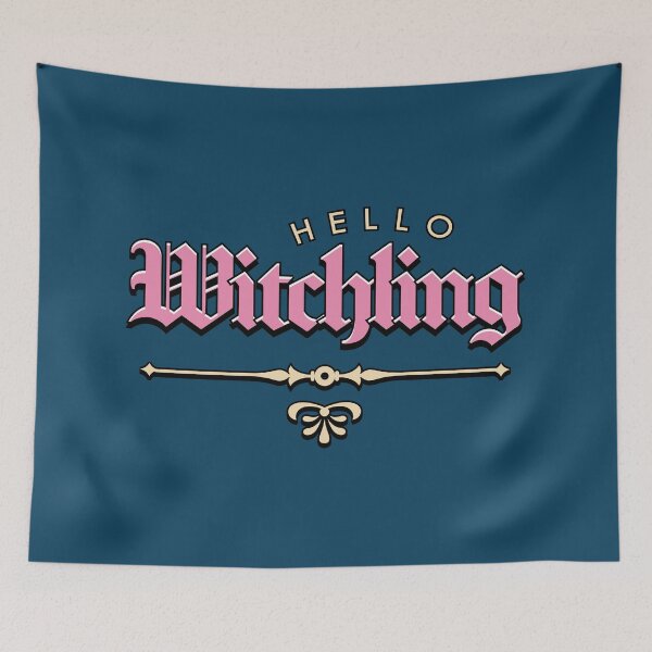 Item preview, Hello Witchling Illustrated Bookish Type  designed and sold by Magyarmelcsi Illustration.