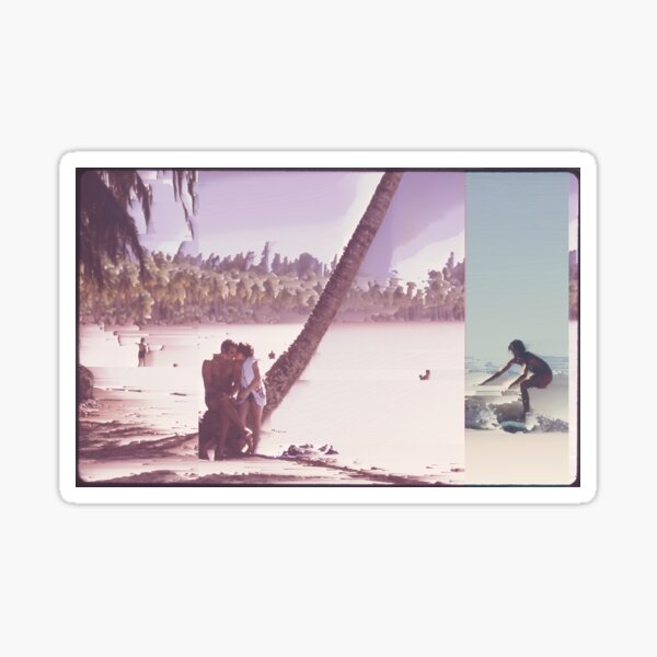 Item preview, Glitch Beach (Summer Surf Vaporwave) designed and sold by WorldMinus.