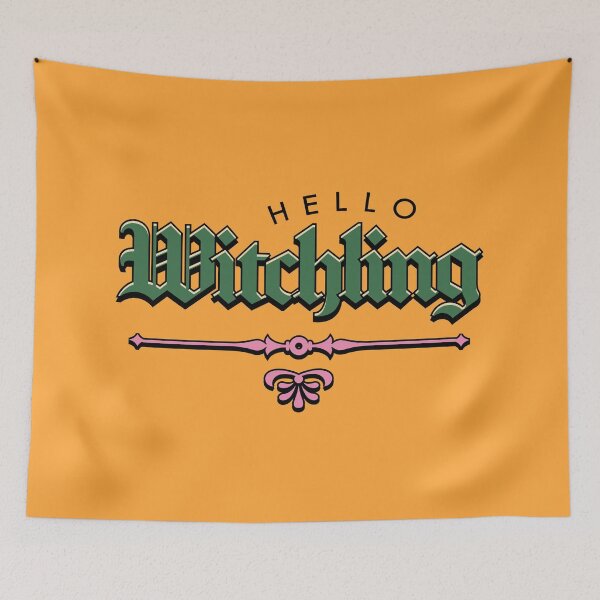 Item preview, Hello Witchling Illustrated Bookish Type  designed and sold by Magyarmelcsi Illustration.