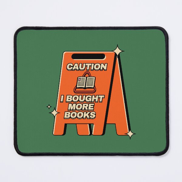 Item preview, Caution I Bought More Books Illustrated Bookish Type  designed and sold by Magyarmelcsi Illustration.
