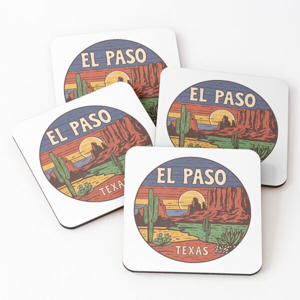 Item preview, El Paso, Texas | Desert Sunset: Cacti and Scenic Mountains designed and sold by CircinusStore.