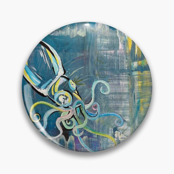 Item preview, Abstract squid painting  designed and sold by TillysTeaTime.