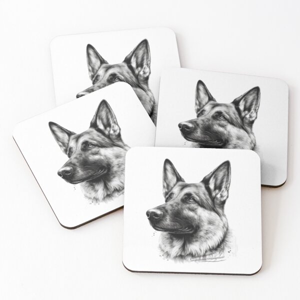 Artikelvorschau, Ernstes Deutsches Schäferhund-Kopfporträt entworfen und verkauft von Barnissim.