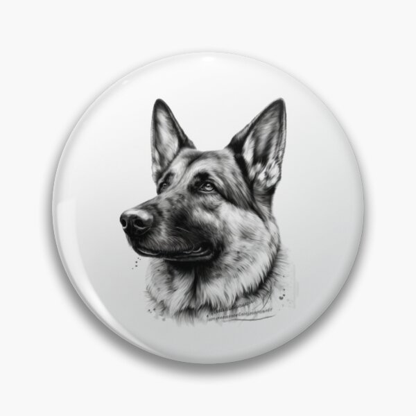Item preview, Serious German Shepherd Head Portrait designed and sold by Barnissim.
