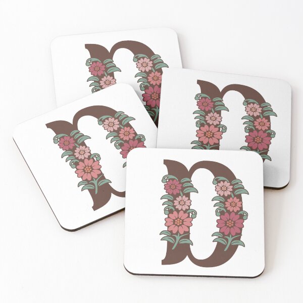 Item preview, Floral D Monogram designed and sold by DonnaRaquel.