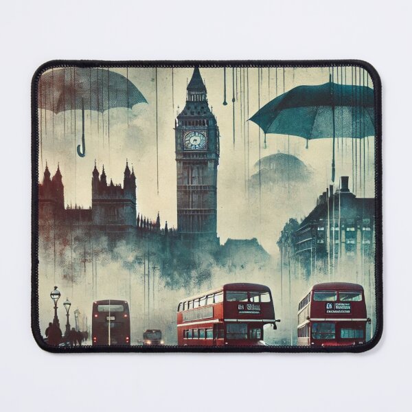 Item preview, London's Foggy Streets in Black and White Reloaded Premium Trendy Best Gift designed and sold by Imaginarium of Chaos falcon88 .