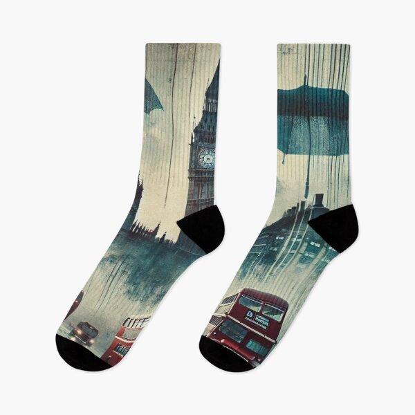 Item preview, London's Foggy Streets in Black and White Reloaded Premium Trendy Best Gift designed and sold by Imaginarium of Chaos falcon88 .