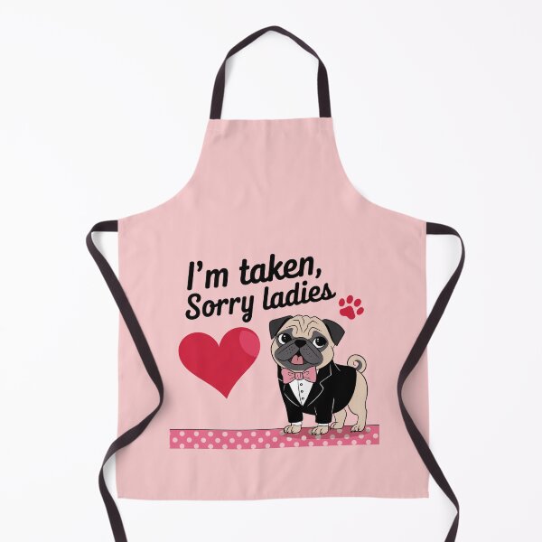 Artikelvorschau, Bezauberndes T-Shirt zum Valentinstag mit Mops-Motiv – Design „Ich bin vergeben, tut mir leid, meine Damen“ entworfen und verkauft von lorvenson.