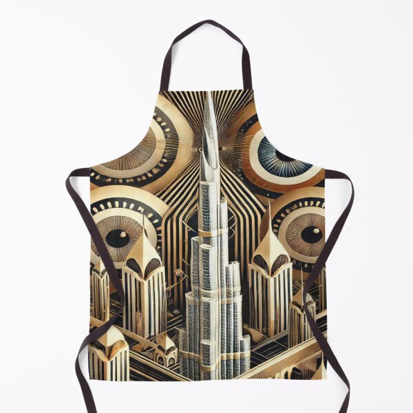 Item preview, Dubai's Opulent Skyline in Artistic Geometry Reloaded Premium Trendy Best Gift designed and sold by Imaginarium of Chaos falcon88 .