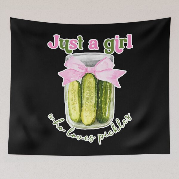 Item preview, I'm Just a Girl Who Loves Pickles Funny Pickle Lovers Tee designed and sold by smartrocket.