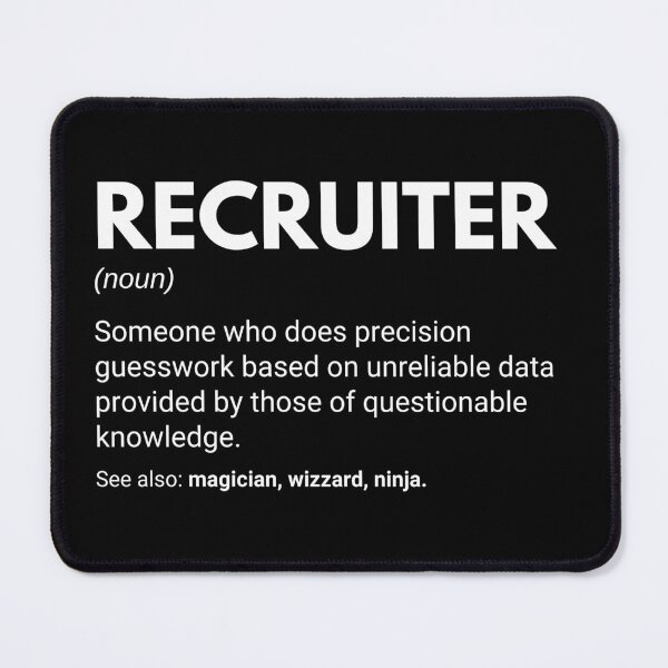 Item preview, Recruiter and Human Resources Manager Funny Definition designed and sold by CuteLovelyDesigns.